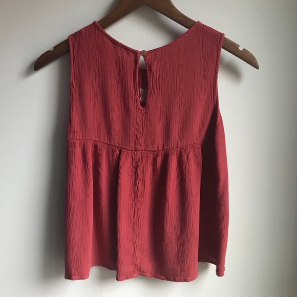 Women’s Boutique Emroidered Tank in Red - Picture 4 of 7